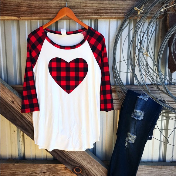 buffalo plaid baseball shirt